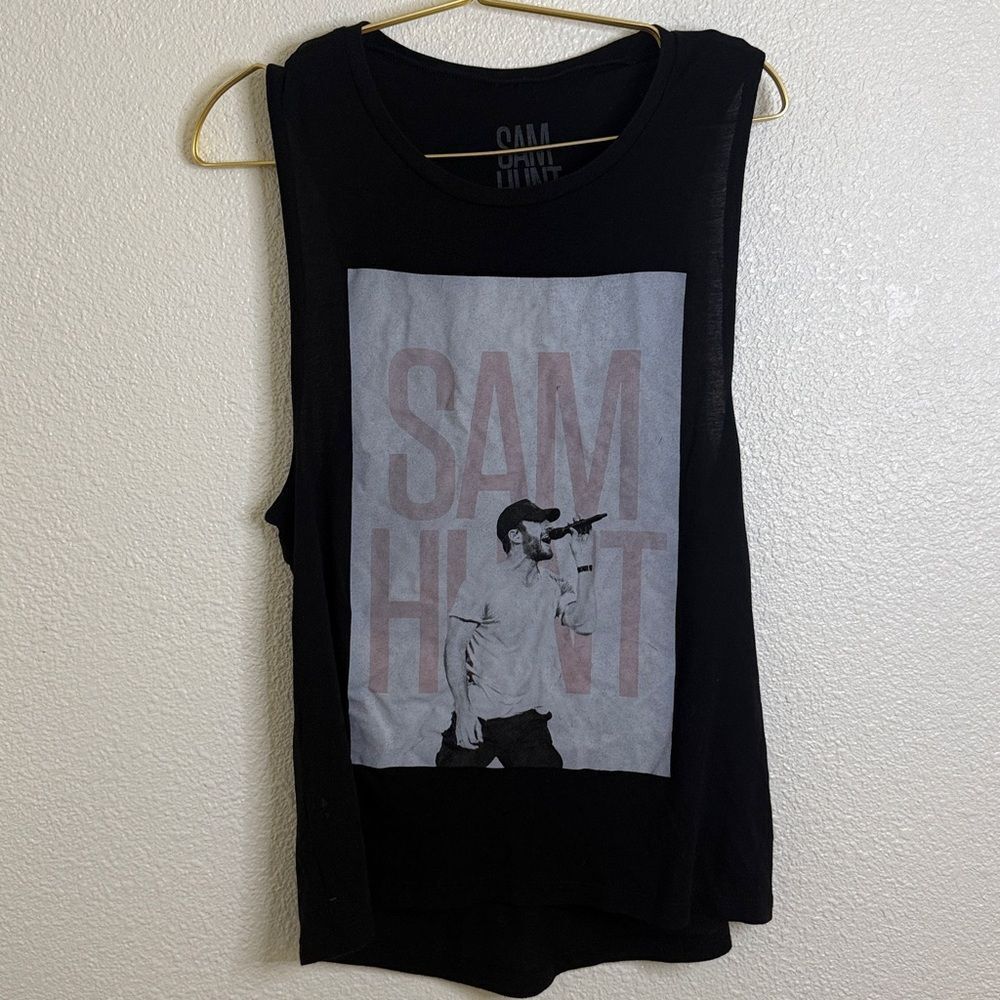 Sam Hunt Black Graphic Tank Top- Large